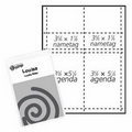 Classic Vertical Paper Agenda/ Name Badge Insert - 1 Color (3 5/8"x5 1/4")